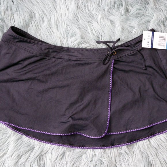 🌏 Anne Cole Locker - Swim Skirt bikini bottoms -  XL - Picture 4 of 5